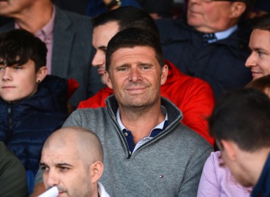 Niall Quinn at the FAI Cup semi-final between Sligo and Dundalk last month.