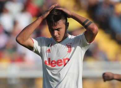 Paulo Dybala during Saturday's draw with Lecce.