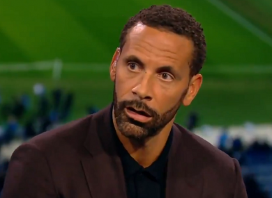 Rio Ferdinand was speaking on BT Sport.