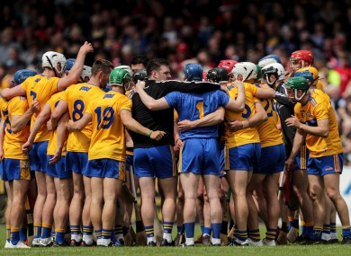 Clare panel pictured before their Munster clash with Cork in June.