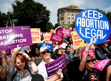 Protest in Washington over the Alabama law in May.