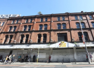 A red-brick building on George’s street which has been bought to make into a hotel. The number of hotels across Dublin has become a target of criticism from housing activists.