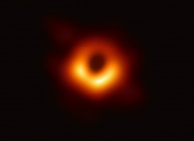 The first picture of a black hole, published earlier this year.