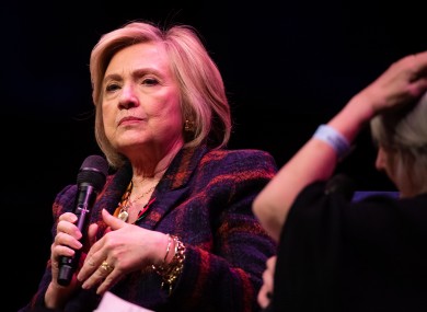 Clinton speaking at an event in London last weekend.