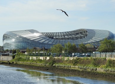 The Aviva Stadium at Lansdowne Road.