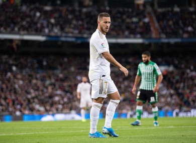 Eden Hazard of Real Madrid during the match.