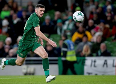 Parrott on the ball for Ireland against New Zealand.