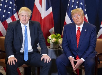 British Prime Minister Boris Johnson and US President Donald Trump