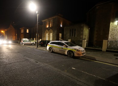 Gardai at the scene of the assault in Arklow, Co Wicklow, in the early hours of this morning.