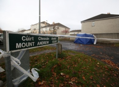 The scene of the crime in Mount Andrew Court.