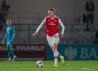 Ireland defender Louise Quinn lining out for Arsenal in this season's Champions League.