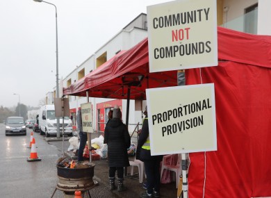 File photo. The protest in Ballinamore in October.