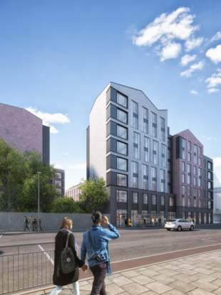 CGI Image Showing the Northern Elevation of Block C from St Luke’s Avenue