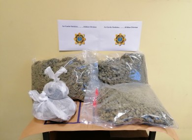 The cannabis that was seized by gardaí yesterday.