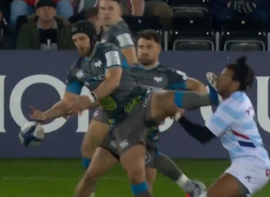 The moment Dan Evans' boot collided with Teddy Thomas' face.