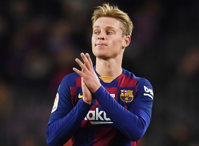 Barcelona star De Jong.