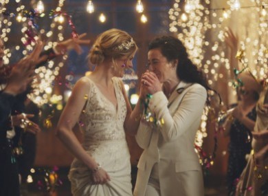 An image from the ad for a wedding-planning website.