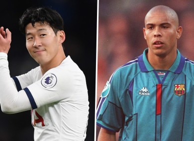 Son Heung-min and Ronaldo (file pic).