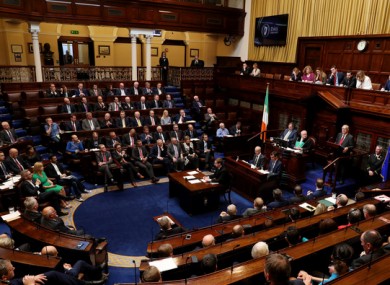 Politicians in the Dáil chamber last year.