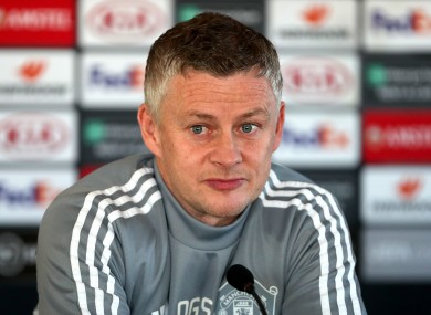 Ole Gunnar Solskjaer in confident mood.