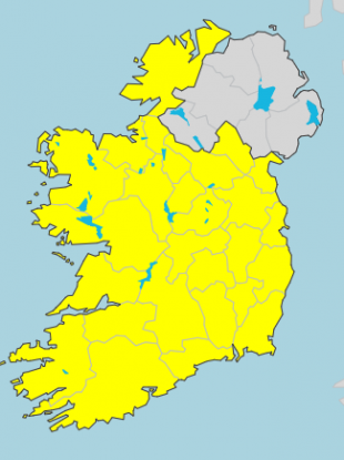 The warning remains in place until 4 pm this afternoon.