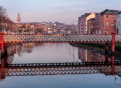 A still and mild winter's day in Cork city centre.
