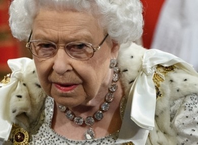 Queen Elizabeth II during October's opening of parliament.