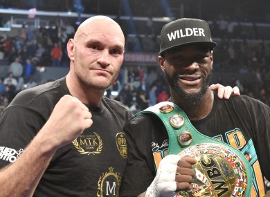 Deontay Wilder and Tyson Fury (file pic).