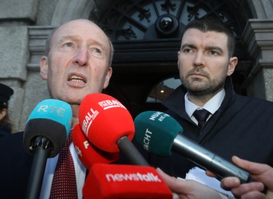 Minister Shane Ross with Junior Minister Brendan Griffin yesterday.
