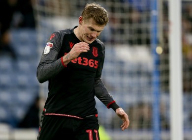 James McClean pictured during Stoke City's 5-2 win against Huddersfield Town in the Championship yesterday.