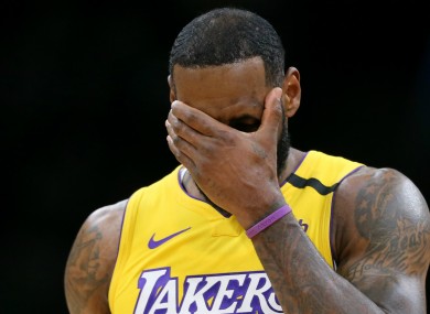 Los Angeles Lakers star LeBron James.