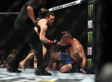Quick finish: McGregor had Cerrone in trouble from the start.