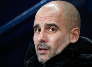 Manchester City manager Pep Guardiola (file pic).