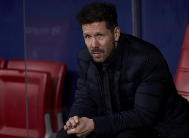 Atletico boss Diego Simeone (file photo)