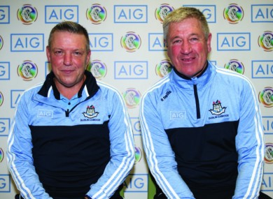Dublin joint managers John Treacy and Willie Braine (both Cuala).