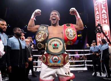 Anthony Joshua (file pic).