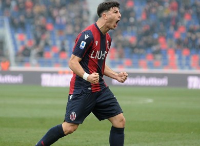 Bologna attacker Riccardo Orsolini.