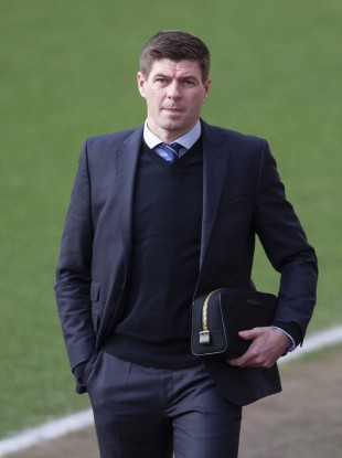 Steven Gerrard pictured during the game.