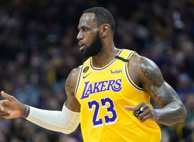 Los Angeles Lakers star LeBron James.