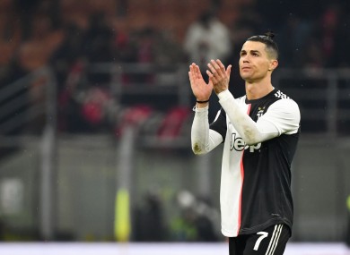 Cristiano Ronaldo (Juventus F.C.) pictured after the game.