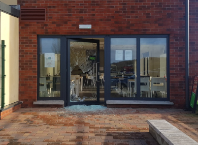 Scene of the break-in this morning.