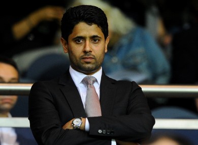 File photo dated August 06, 2011 of PSG's President of the Council Nasser Al-Khelaifi.