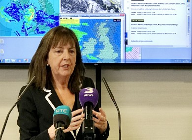 File photo. Met Éireann's Evelyn Cusack at a meeting of the NECG in 2018.
