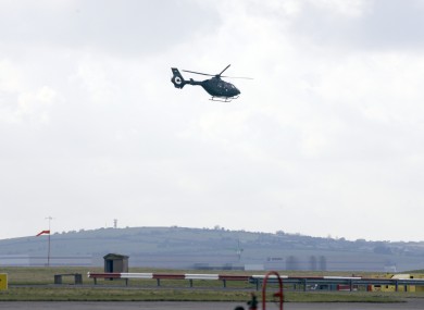 Defence Forces Air Corps helicopters at the Casement Aerodrome in Baldonnel, Dublin.