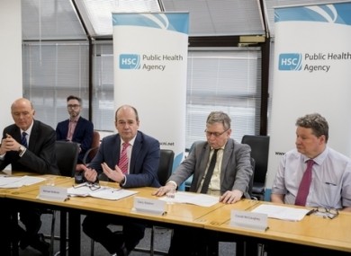 A briefing by health chiefs in Northern Ireland earlier this month.