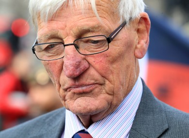 Dennis Hutchings, who is on trial over the killing of a man in 1974 (file photo)