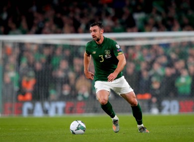 Enda Stevens earned his 14th senior cap for Ireland in last November's Euro 2020 qualifier against Denmark.