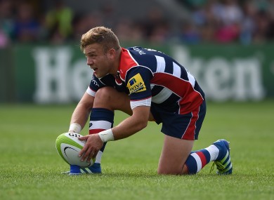 File photo: Madigan lines up a kick for Bristol.