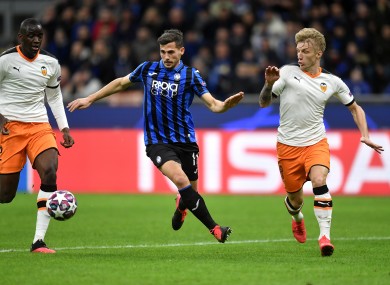 Atalanta took on Valencia at the San Siro in February.