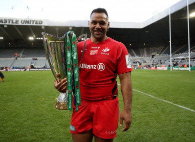 Billy Vunipola after Saracens' victory in the 2019 Champions Cup final.